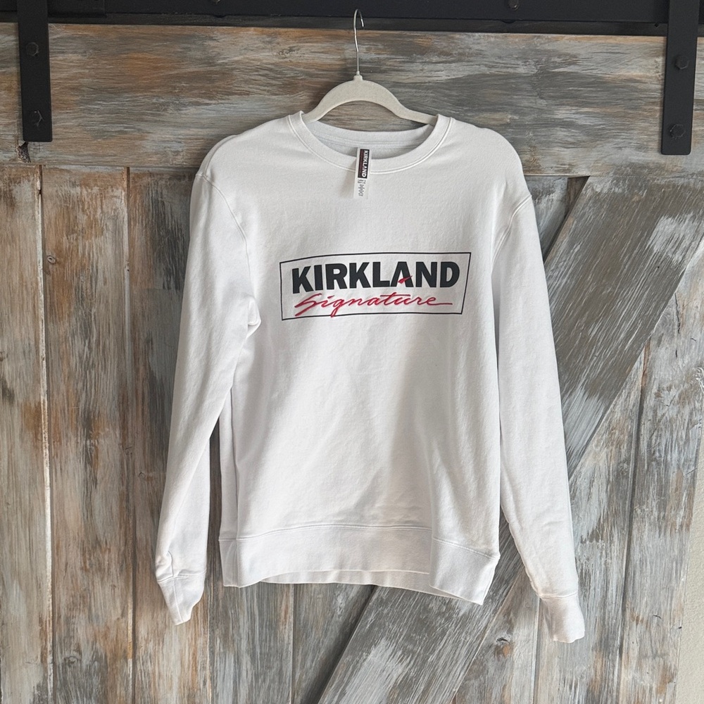 Kirkland Signature White Crewneck Sweatshirt